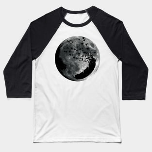 Raven Feather Moon Baseball T-Shirt